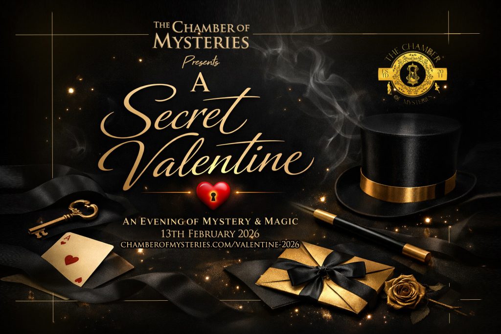 This is the ad copy of A Secret Valentine, the Chamber of Mysteries special edition show for Valentine's Day 2026 in Malta