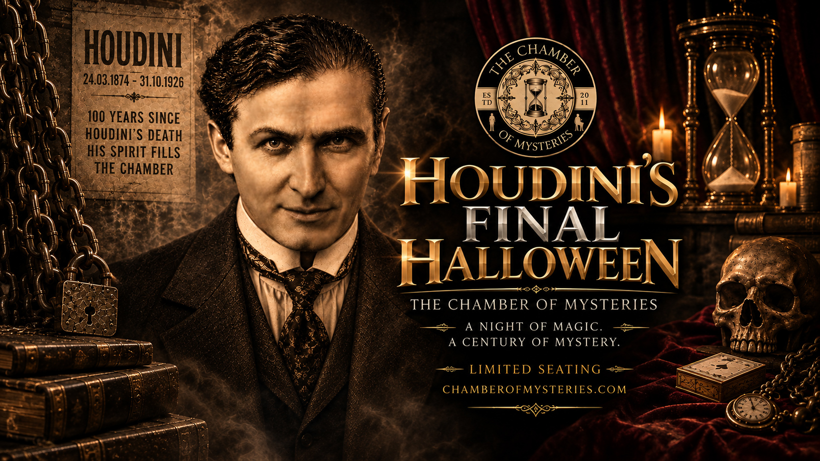 Houdini’s Final Halloween | Halloween Event Malta 2026 Poster